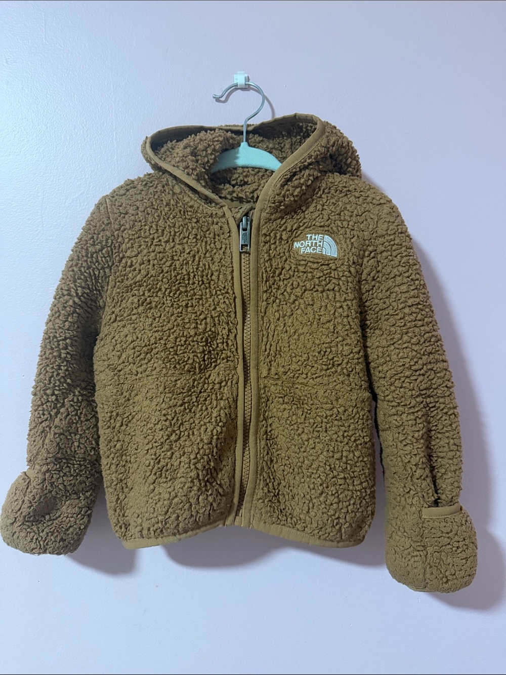 The North Face Brown Sherpa Hoodie Jacket